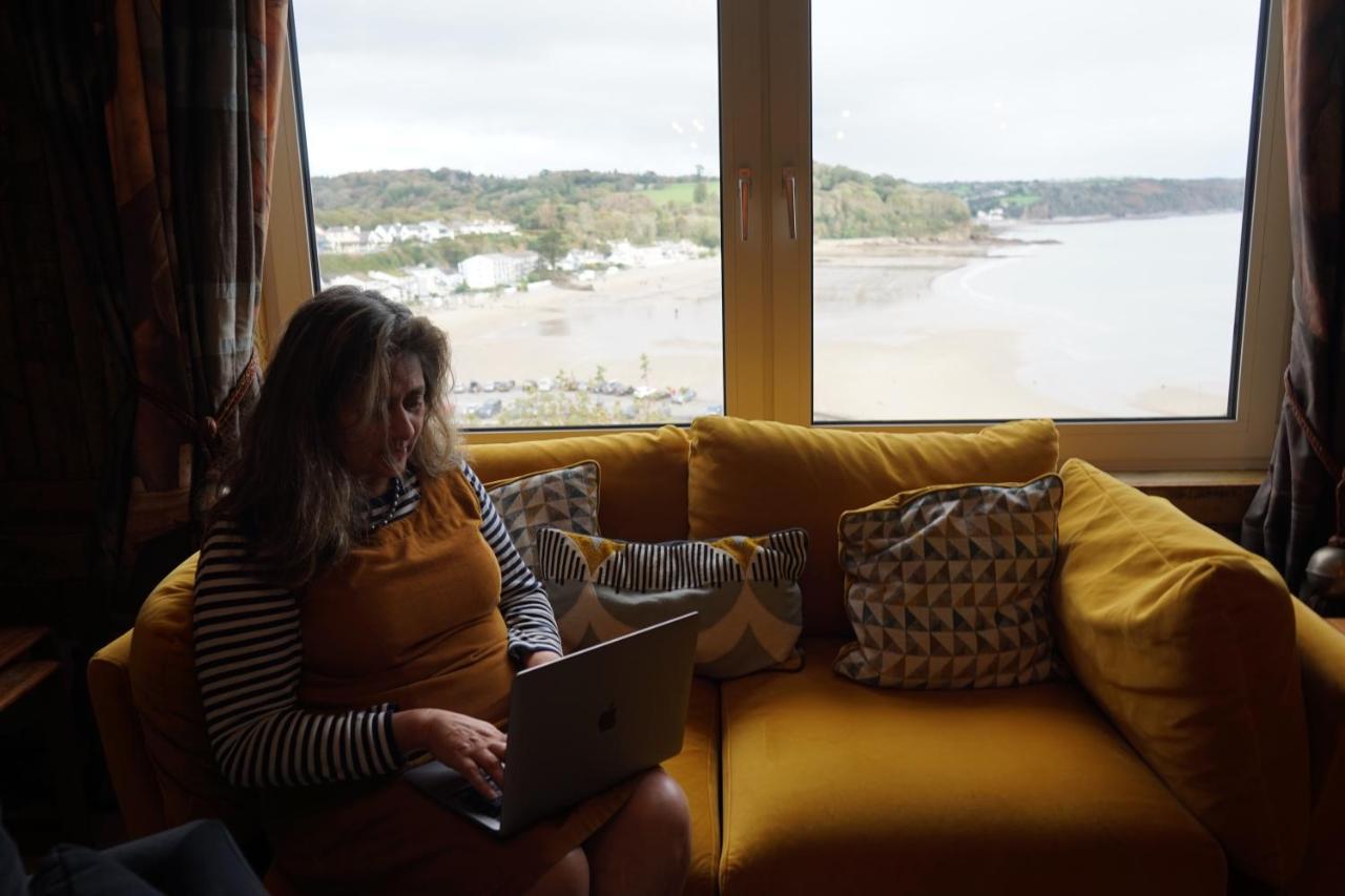 Beach House With Sea Views Over Saundersfoot Bay Buitenkant foto
